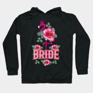 167 Flamingo Roses Bride Crown Pink Hoodie